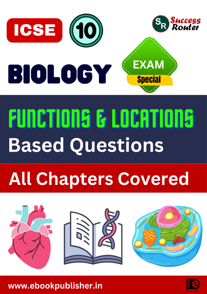 ICSE Important Functions and Locations Based Questions Class 10 Biology ...